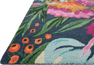 Loloi Wild Bloom WV-04 Midnight/Plum Area Rug by Bari J Corner Feature