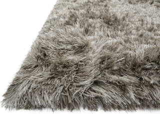 Loloi London Shag LJ-01 Taupe/Ivory Area Rug Detail Shot Feature