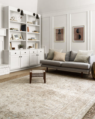 Loloi II Loren LQ-03 Sand/Taupe Area Rug Room Scene 1