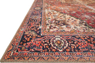 Loloi II Loren LQ-07 Red/Navy Area Rug Corner