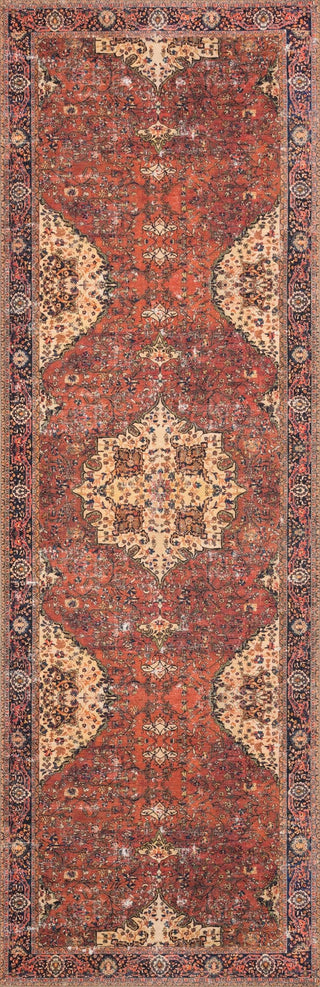 Loloi II Loren LQ-07 Red/Navy Area Rug 2'6''x7'6'' Runner