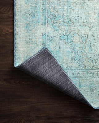 Loloi II Loren LQ-08 Aqua Area Rug Lifestyle Image Feature