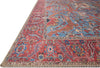 Loloi Loren LQ-10 Blue/Red Area Rug Corner