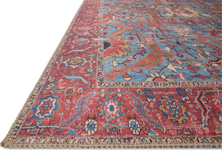 Loloi Loren LQ-10 Blue/Red Area Rug Corner