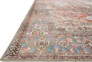 Loloi II Loren LQ-15 Terracotta/Sky Area Rug Corner