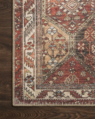 Loloi II Loren LQ-16 Spice/Multi Area Rug Corner On Wood