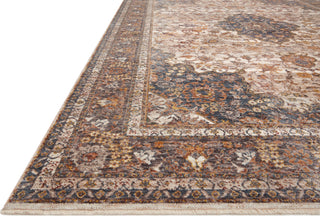 Loloi Lourdes LOU-01 Natural / Ocean Area Rug Corner Image