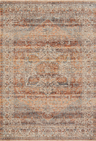 Loloi Lourdes LOU-07 Tangerine / Ocean Area Rug Main Image