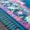 Surya Love LOV-2312 Navy Sky Blue Bright Pink Burnt Orange Yellow Ivory Peach Area Rug Texture Image