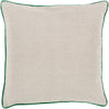 Surya Linen Piped Brilliantly Bordered LP-002 Pillow 18 X 18 X 4 Poly filled