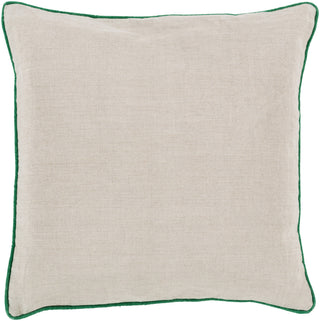 Surya Linen Piped Brilliantly Bordered LP-002 Pillow 22 X 22 X 5 Poly filled