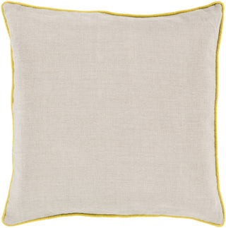 Surya Linen Piped Brilliantly Bordered LP-003 Pillow 18 X 18 X 4 Poly filled