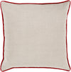 Surya Linen Piped Brilliantly Bordered LP-004 Pillow 18 X 18 X 4 Down filled