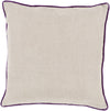 Surya Linen Piped Brilliantly Bordered LP-007 Pillow 18 X 18 X 4 Poly filled