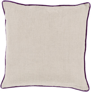 Surya Linen Piped Brilliantly Bordered LP-007 Pillow 18 X 18 X 4 Poly filled