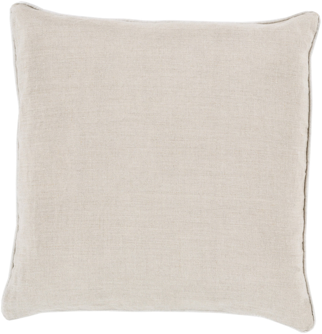 Surya Linen Piped Brilliantly Bordered LP-008 Pillow 20 X 20 X 5 Poly filled