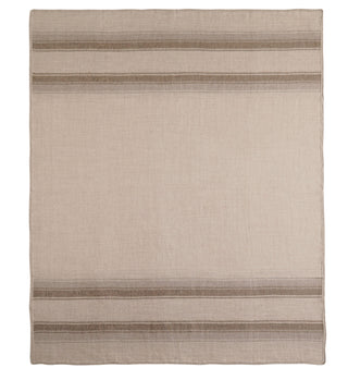 Auskin Luxury Skins 100% Baby Alpaca Throws Lines Taupe Bedding