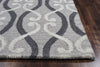 Rizzy Loureli LR9474 Light Grey/Dark Grey Area Rug Edge Shot