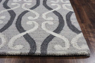 Rizzy Loureli LR9474 Light Grey/Dark Grey Area Rug Edge Shot
