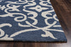 Rizzy Loureli LR9613 Blue Area Rug Edge Shot