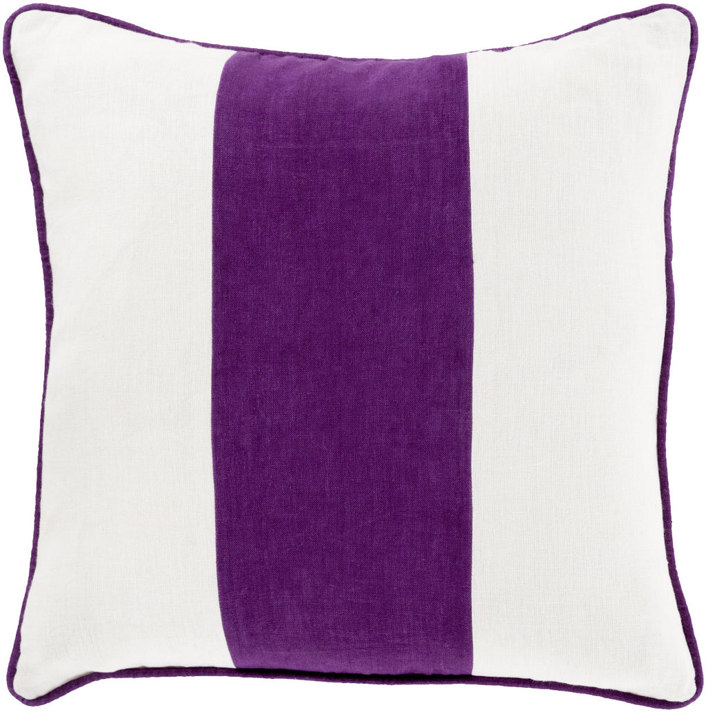 Surya Linen Stripe LS-002 Pillow 18 X 18 X 4 Poly filled