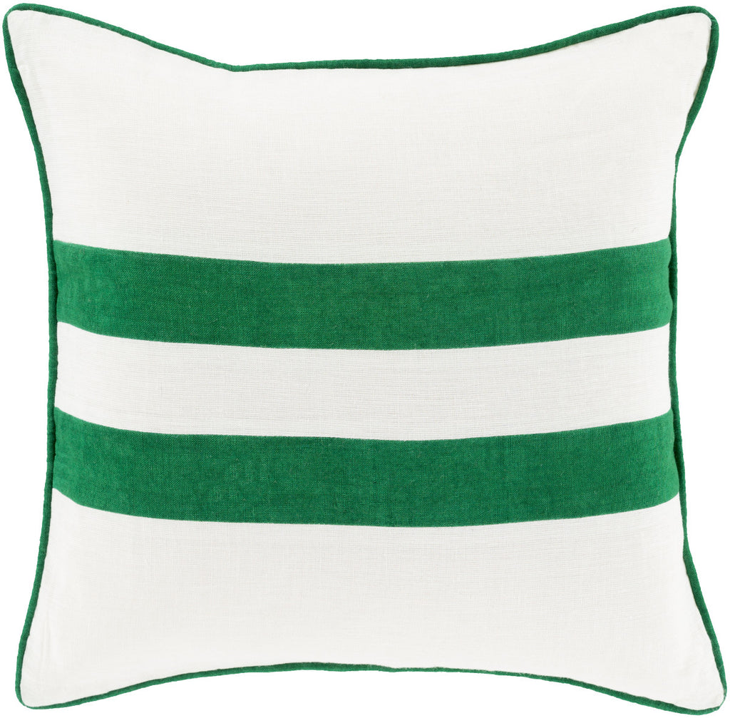 Surya Linen Stripe LS006 Pillow 18 X 18 X 4 Poly filled