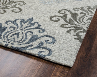 Rizzy Lancaster LS9563 Grey Area Rug Corner Shot