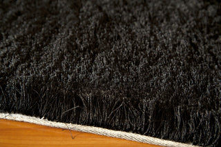 Momeni Luster Shag LS-01 Black Area Rug Closeup