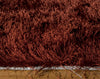 Momeni Luster Shag LS-01 Brick Area Rug Closeup