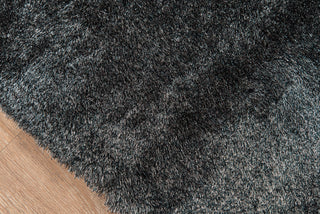 Momeni Luster Shag LS-01 Carbon Area Rug Closeup