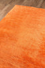Momeni Luster Shag LS-01 Tangerine Area Rug Corner Shot Feature