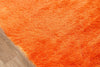 Momeni Luster Shag LS-01 Tangerine Area Rug Closeup
