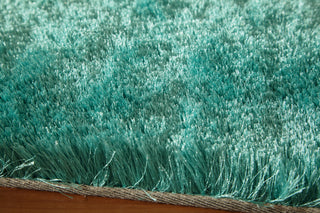 Momeni Luster Shag LS-01 Teal Area Rug Closeup