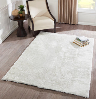 Momeni Luster Shag LS-01 White Area Rug