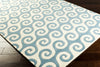 Surya Lighthouse LTH-7007 Teal Hand Tufted Area Rug 5x8 Corner