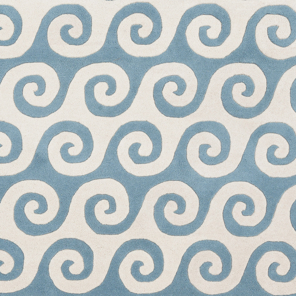 Surya Lighthouse LTH-7007 Teal Hand Tufted Area Rug Sample Swatch