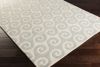 Surya Lighthouse LTH-7009 Light Gray Hand Tufted Area Rug 5x8 Corner