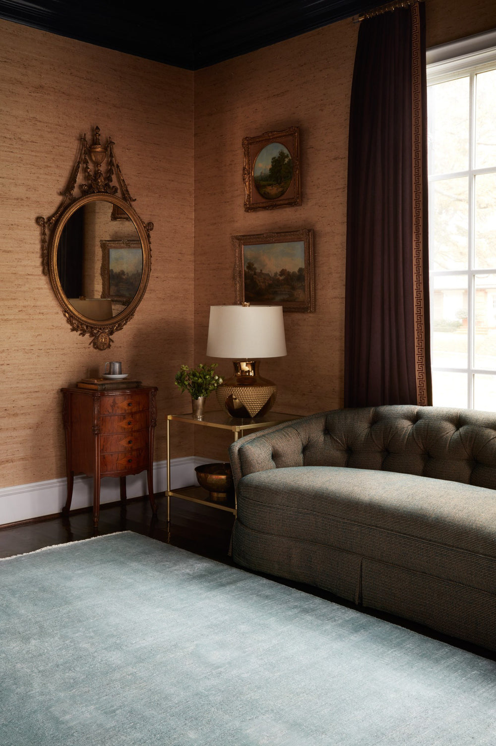 Loloi Lucid Collection LD-01 Sky Featured in room setting