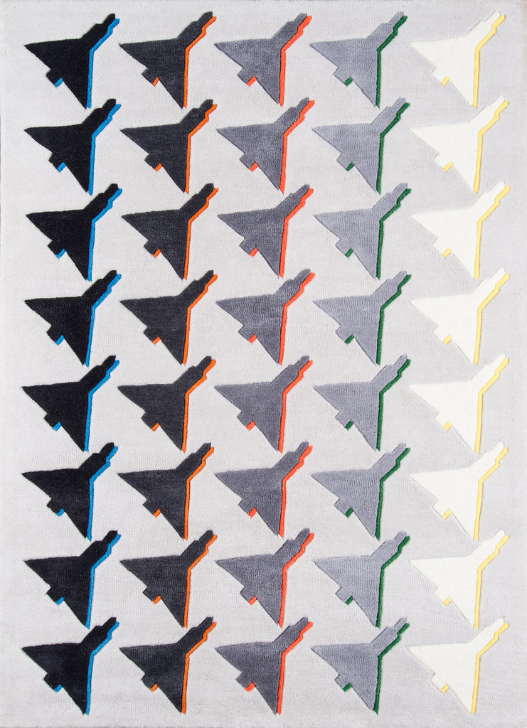 Momeni Lulu LUL-2 Grey Area Rug by Novogratz