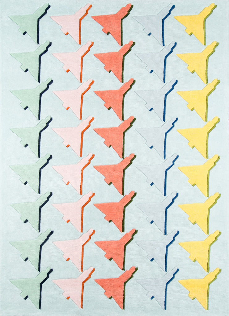 Momeni Lulu LUL-2 Seafoam Area Rug by Novogratz