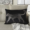 Nourison Luminescence Metallic Leopard Black by Mina Victory 