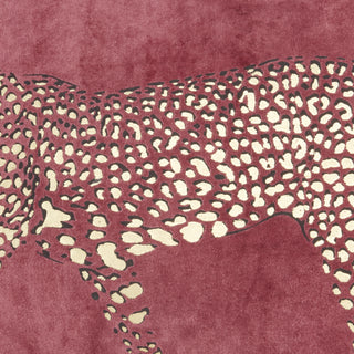 Nourison Luminescence Metallic Leopard Burgundy by Mina Victory 