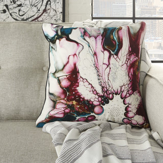 Nourison Luminescence Watercolor Flower Multicolor by Mina Victory 