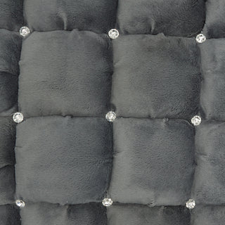 Nourison Luminescence Quilted Swarovski Dark Grey by Mina Victory 