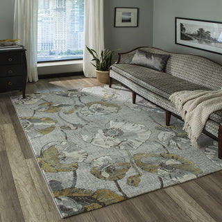 Momeni Luxe LX-09 Grey Area Rug Room Scene Feature