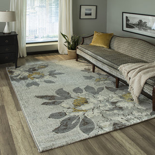 Momeni Luxe LX-10 Grey Area Rug Room Scene Feature