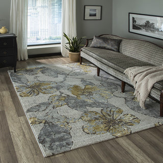 Momeni Luxe LX-11 Grey Area Rug Room Scene Feature