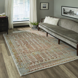 Momeni Luxe LX-15 Rust Area Rug Room Scene Feature