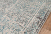 Momeni Luxe LX-16 Turquoise Area Rug Corner Shot Feature