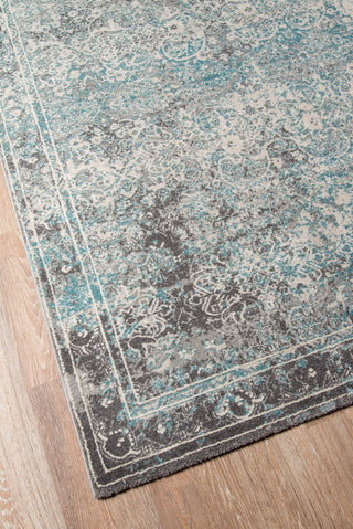 Momeni Luxe LX-16 Turquoise Area Rug Closeup